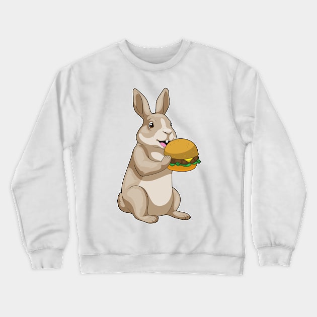 Rabbit Hamburger Crewneck Sweatshirt by Markus Schnabel